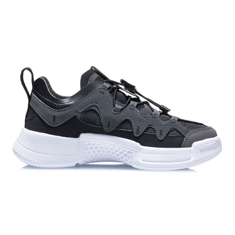 Li Ning Kids Wudao 2.3 Non-Slip Shock Absorbing Durable Lightweight Low-Top Basketball Shoes Kids basketball shoes Black White YKCR064-43