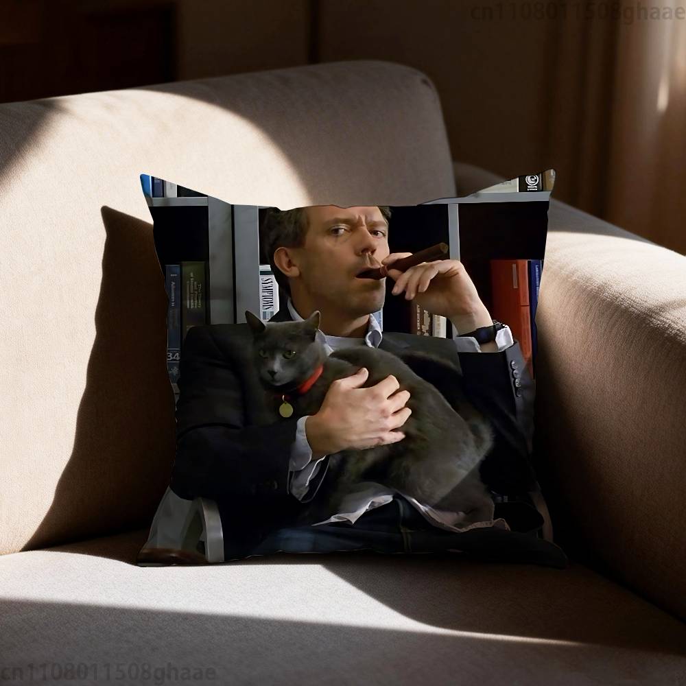 Classic House MD Pillow Case Antidustmite Pillowcase Invisible zipper silky short plush Sofa cushion cover