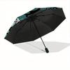 1pc Rose Pattern Automatic Umbrella High Quality Canopy, Portable Folding Umbrella With, Ideal Gift for - Travel, Everyday, Formal Events, Stylish Acc