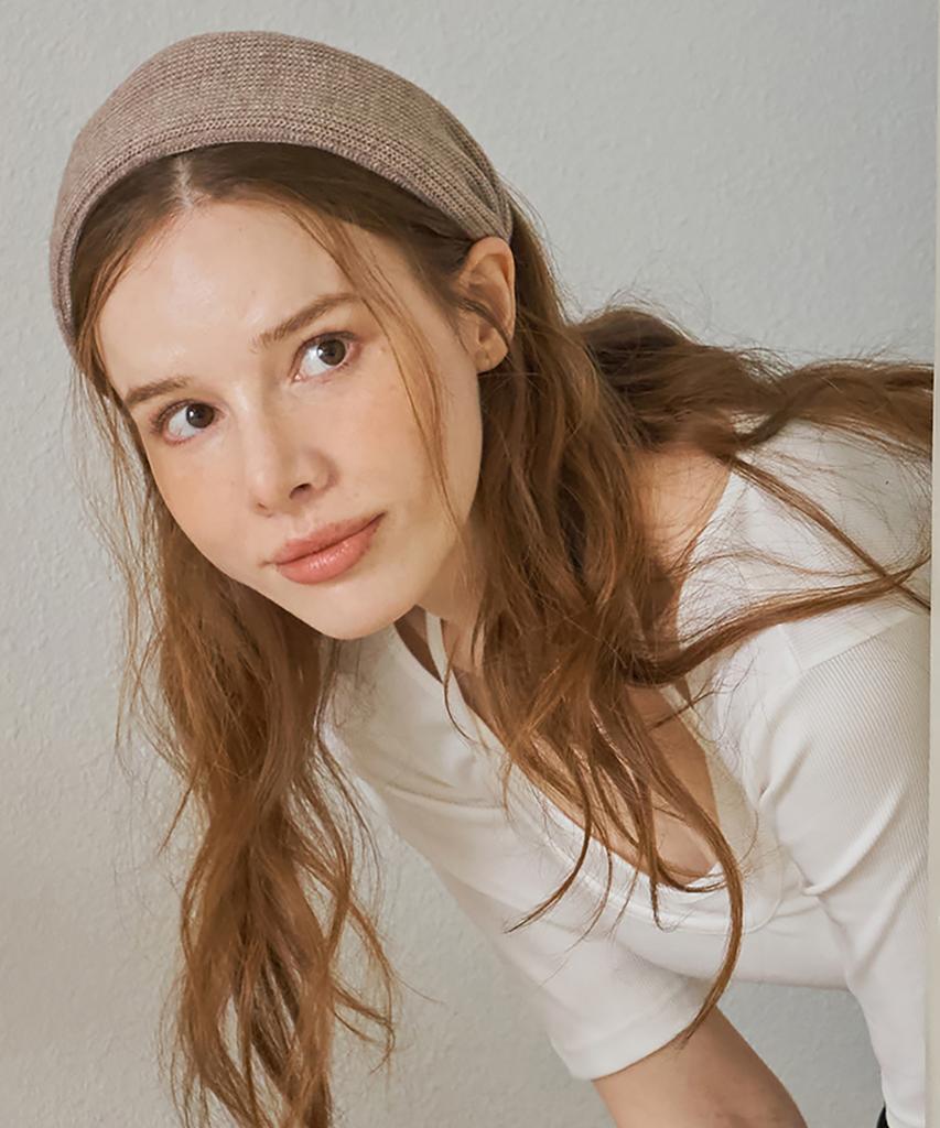 S'Secondo Esmeralda Knit Bandana Headband_2 Colors