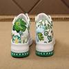 Stylish Flower Lace Sneakers For Women With A Chic Thick Bottom Platform Design