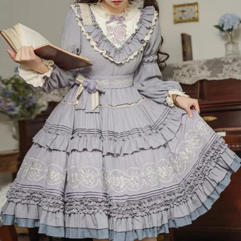 Loli Talla Grande Lolita Vestido OP Elegante Diario Estilo Lolita CLA Hada