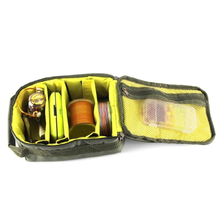 Fishing Tackle Organizers Case Portable Reel Bag Splashproof Storage Case Internal Divider Fishing Reel Bag