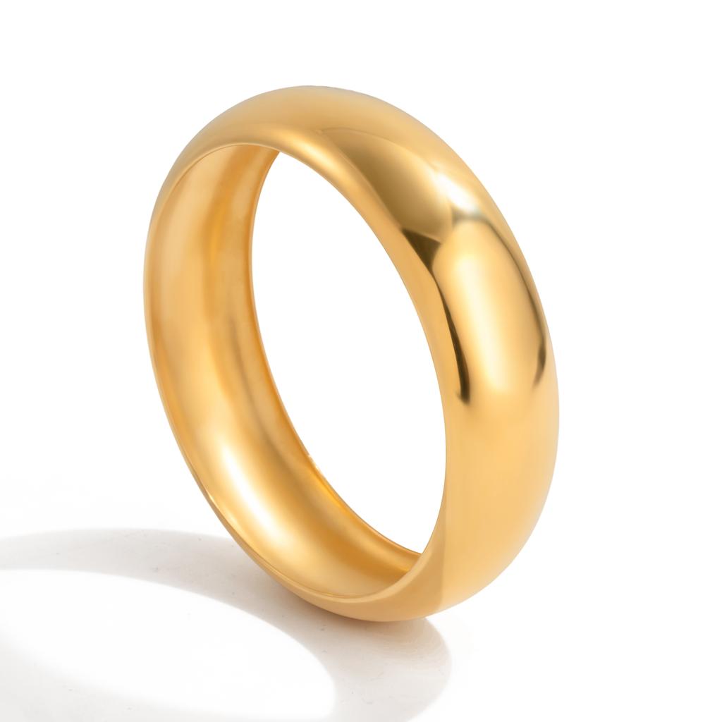 Yori Waterproof Smooth Chubby Hoop Bracelet Bangle Women Stainless Steel New Gift 2025 Gold PVD Plated Jewelry