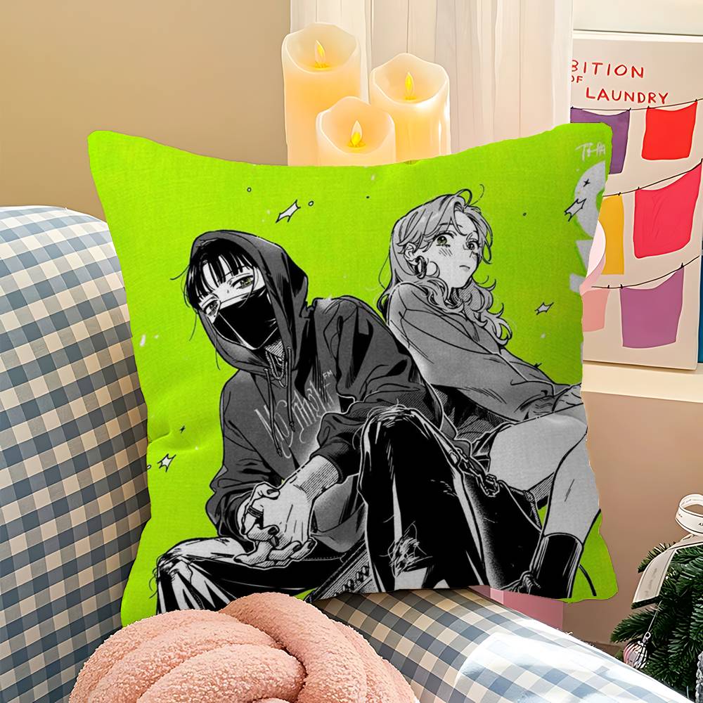 Anime The Guy She Was Interested In Wasnt A Guy At All Pillow Anime Pillow Sofa Bed Head Pillow Cover Cushion Cover