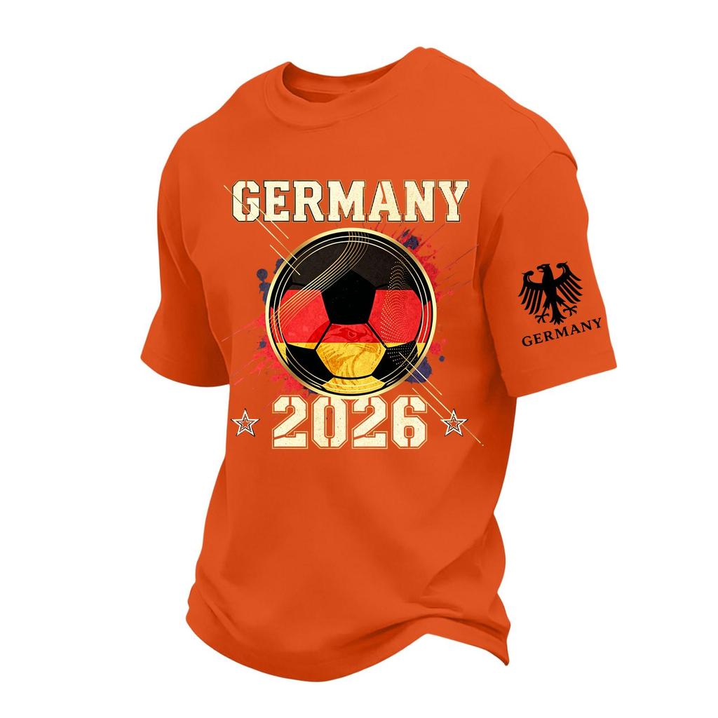 Men's Casual Printed Short Sleeve T-Shirt Lightweight Breathable Round Neck
