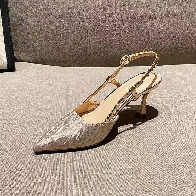 

Шампань туфли на высоком каблуке женские новый темперамент светская львица пряжка на одном ремешке с юбкой туфли-стилеты женские 40