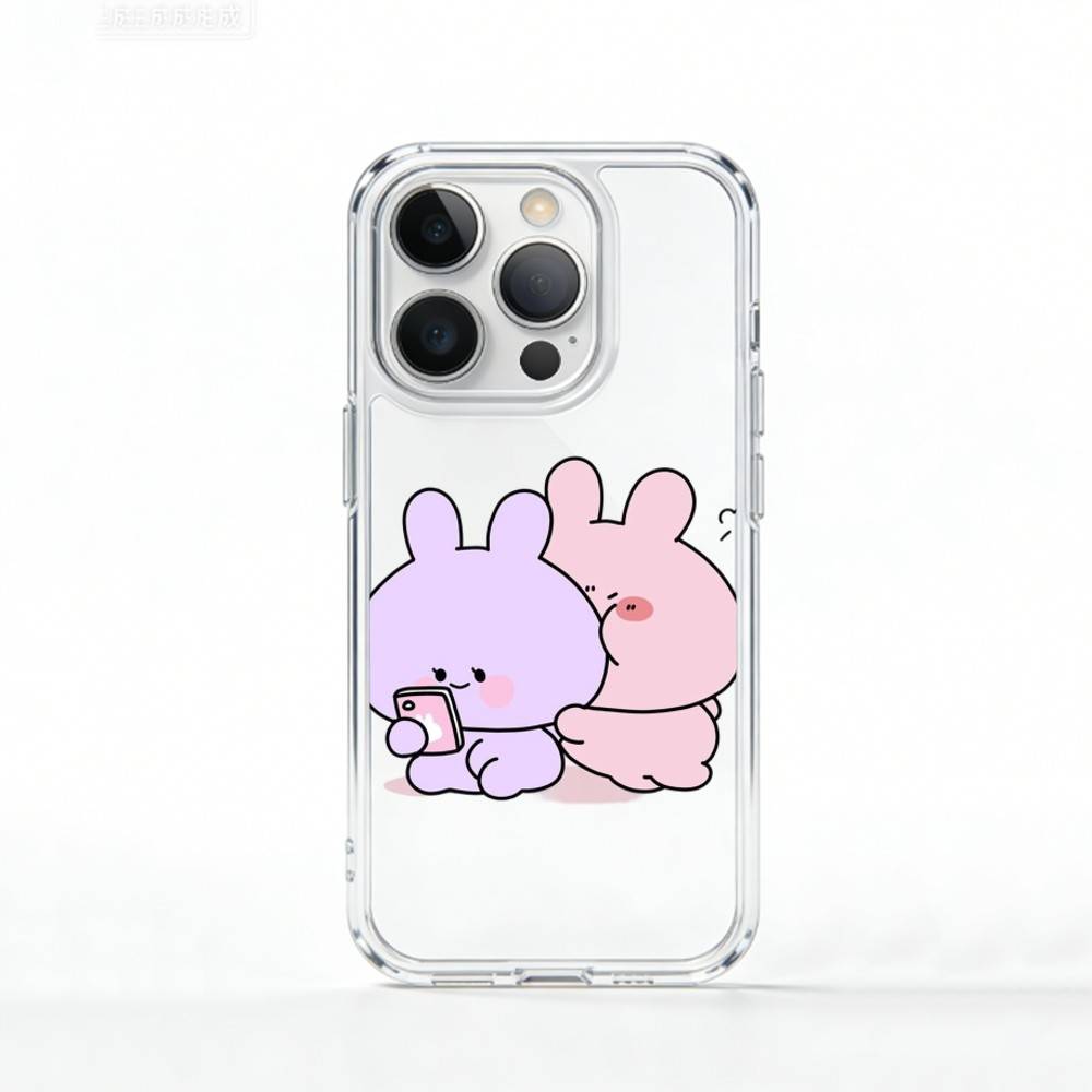 C-Cute A-Asamimichan Phone Case For iPhone 17 16 15 14 13 12 11 Mini Pro Max Plus Transparent Cover