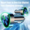 Car Phone Charger USB Type C Super Fast Charge In Car with LED Voltage Monitor for iPhone Samsung Huawei Oneplus Vivo Oppo