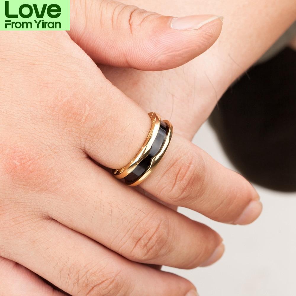 3 Colors Men 'S Roman Numerals Women Rings Charm Finger Trendy Stylish Zircon Stone Punk Stainless Steel Rings Couple Bridal Wedding Occasion Jewelry