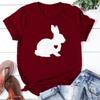 Rabbit Bunny Print T Shirt Women Short Sleeve O Neck Loose Tshirt Summer Women Tee Shirt Tops Camisetas Mujer