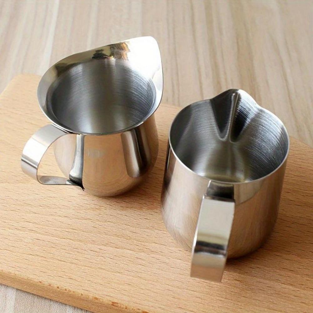 Kaffe Mjölk Skummande kanna kopp Espresso gräddkanna i rostfritt stål Uns mätkopp med hällpip Kaffekärl