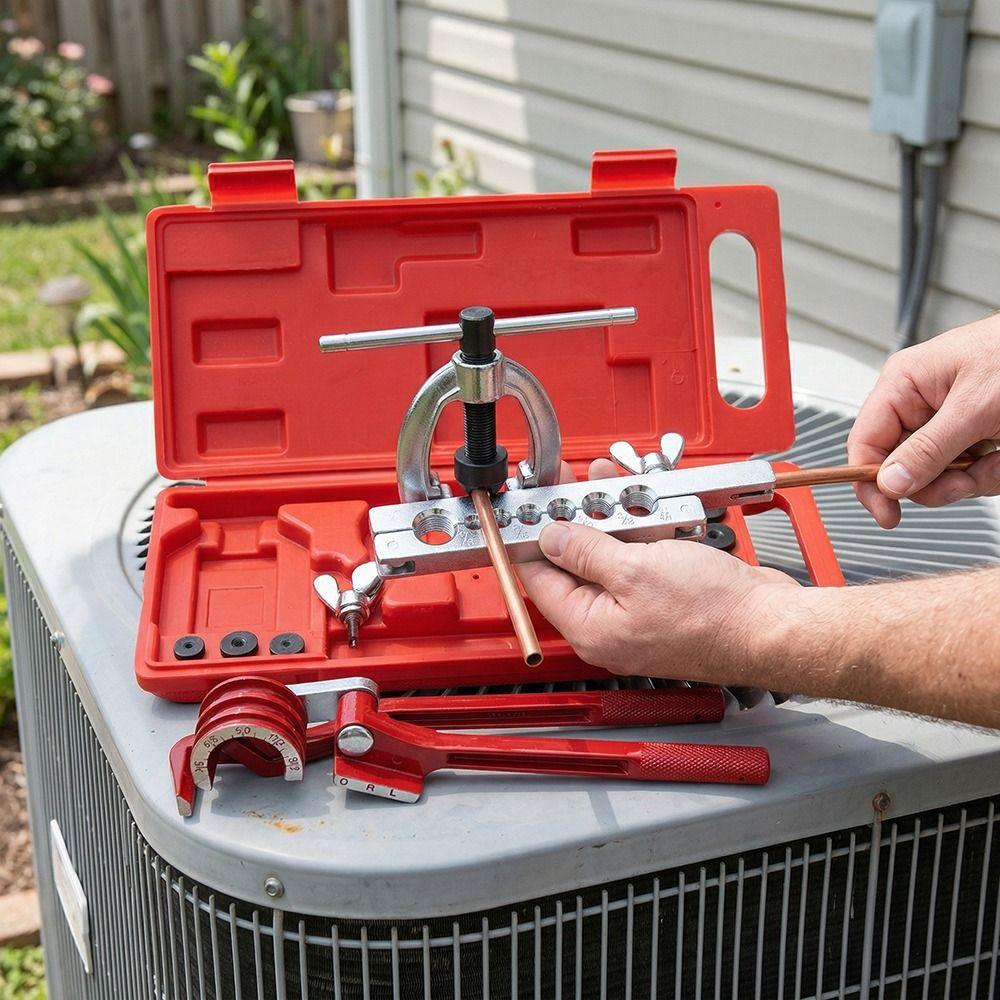 7-Hole Flaring Flare Kit Bending Tool Bending Tool Set Refrigeration Maintenance Kit  Refrigeration