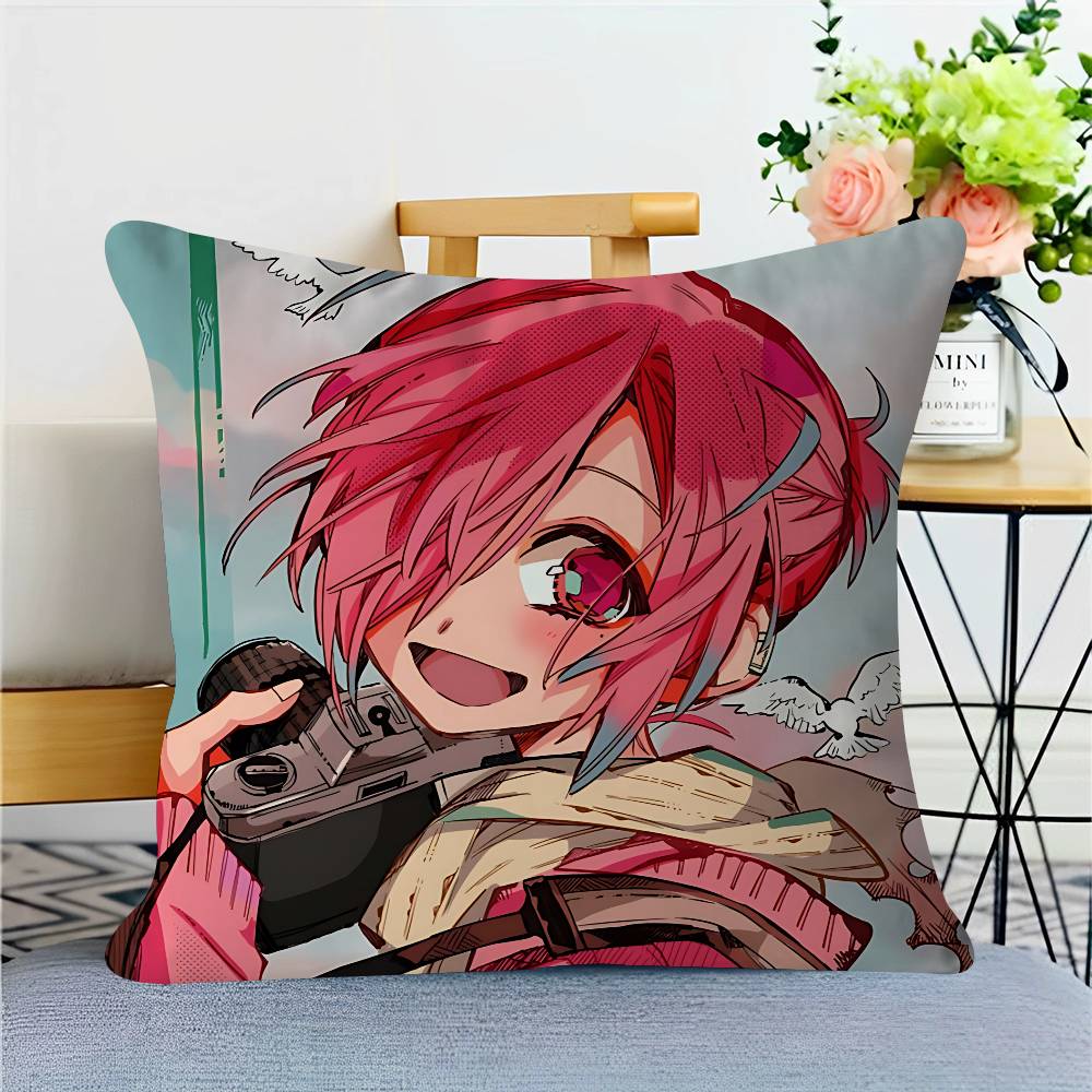 Anime M-mitsuba Pillowcase Bedroom Sofa Decorative Cushion Cover With Zipper Soft Cushion Cover