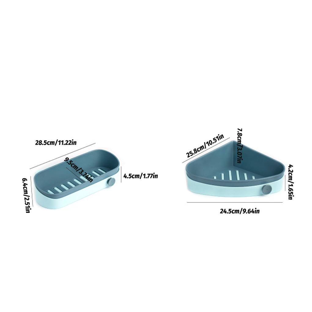 Wall Mounted Storage Holder Cloth Rack Organizer Drainer Tray Punch-free Shelf Hanger Shower Kitchen Household Bathroom