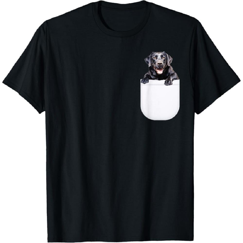 

Черный лабрадор в кармане, Любитель владельцев черного лабрадора Мужчины Женщины Девочки Дети Футболка XXXXXL чёрный