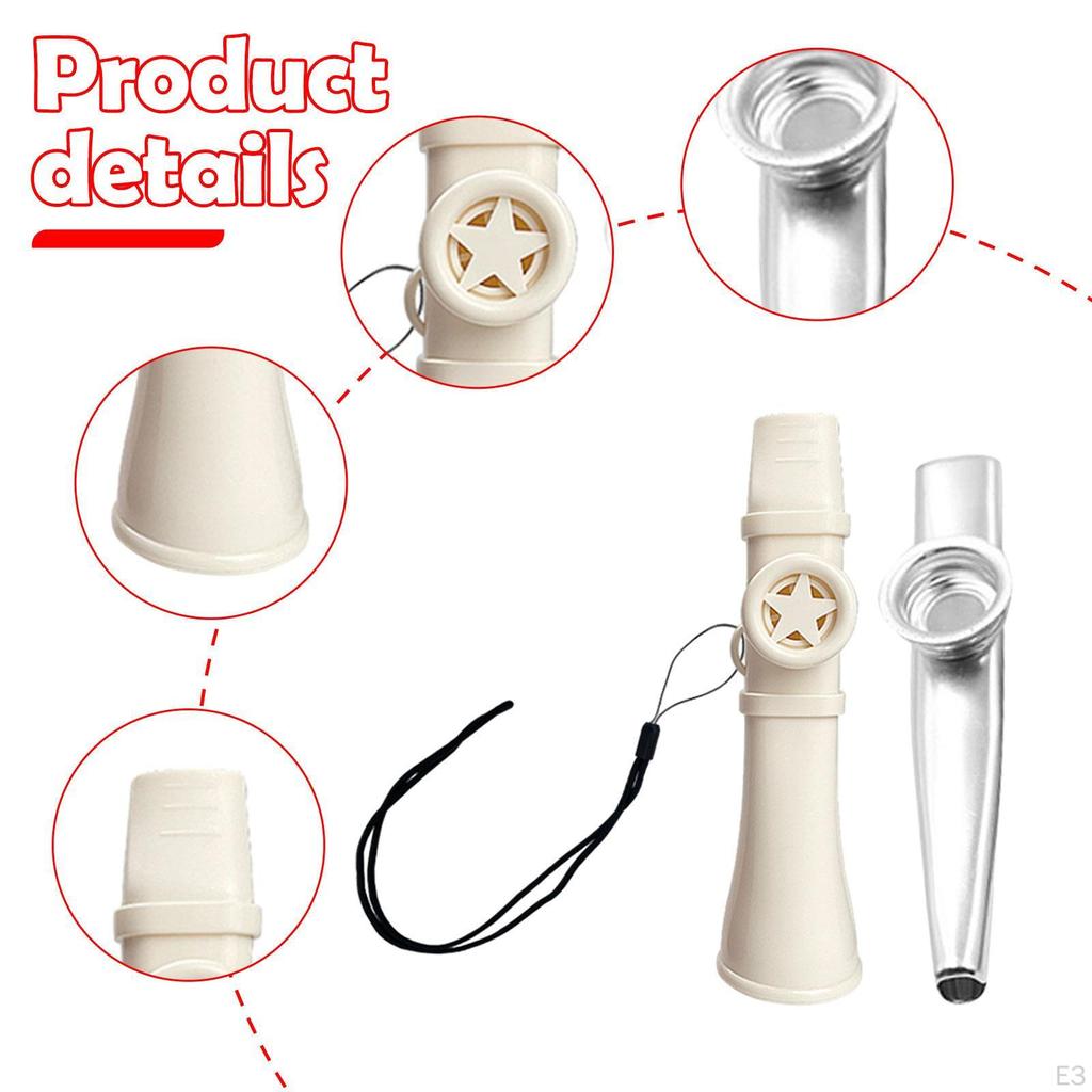 Kazoo Flute Portable Lightweight Party Favors with Neck Rope Musical Instrument for Show Gifts