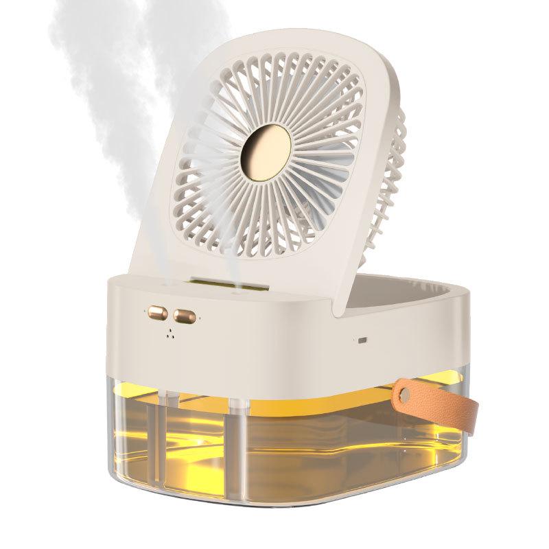 Portable USB Silent Humidifying Spray Fan with Timer & Remote