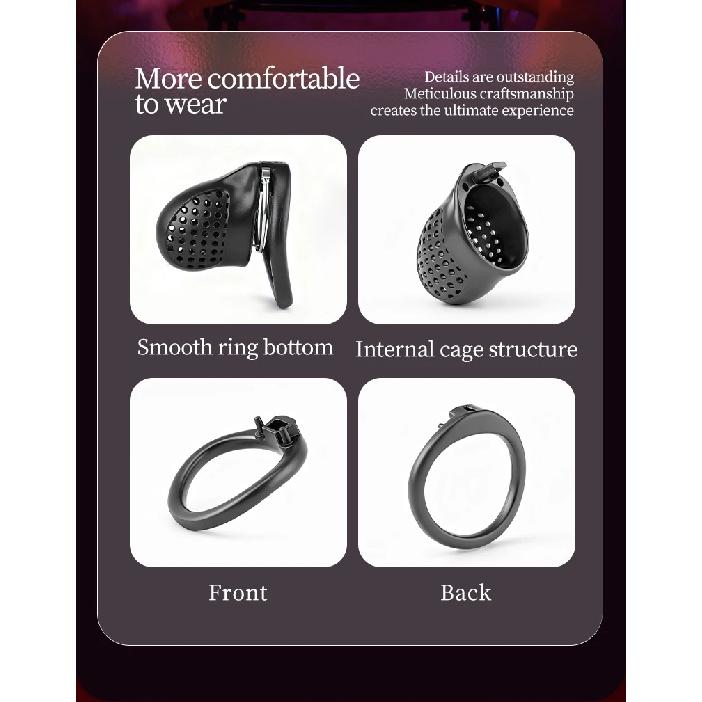 ABS Male Chastity Cage With Lock And 5 Rings Penis Lock With Catheter plug BDSM Erotic Urethral Lock Bondage Adult Sex Toys