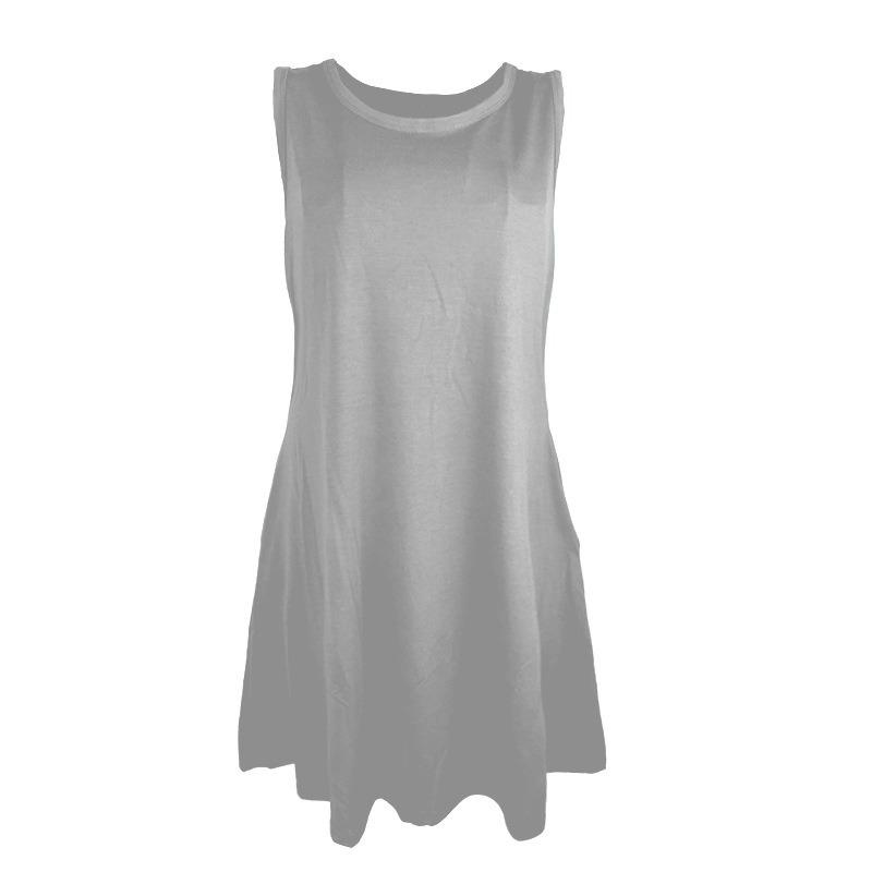 Women's 2025 Summer Casual Sundress Beach Vacation Sleeveless Tank Crewneck Mini Dresses