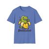 Unisex Softstyle T-Shirt Cartoon Dinosaur In Peeled Banana Funny Surreal Animal