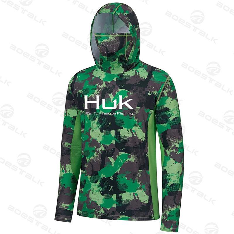 Men's Sunscreen Fishing Suit Long Sleeve Hooded Mask Fishing Suit Sea Fishing Boat Fishing Luya Fishing Suit