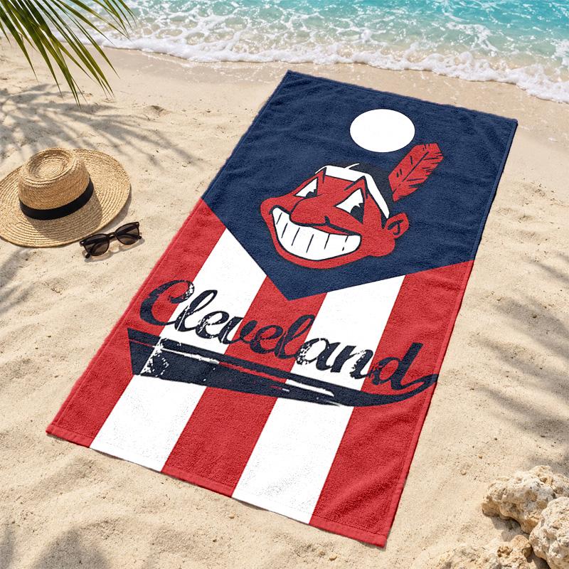Cleveland Guardians Microfiber Beach Towel Quick Dry Sand Free Lightweight Beach Towels for Travel Swimming Camping