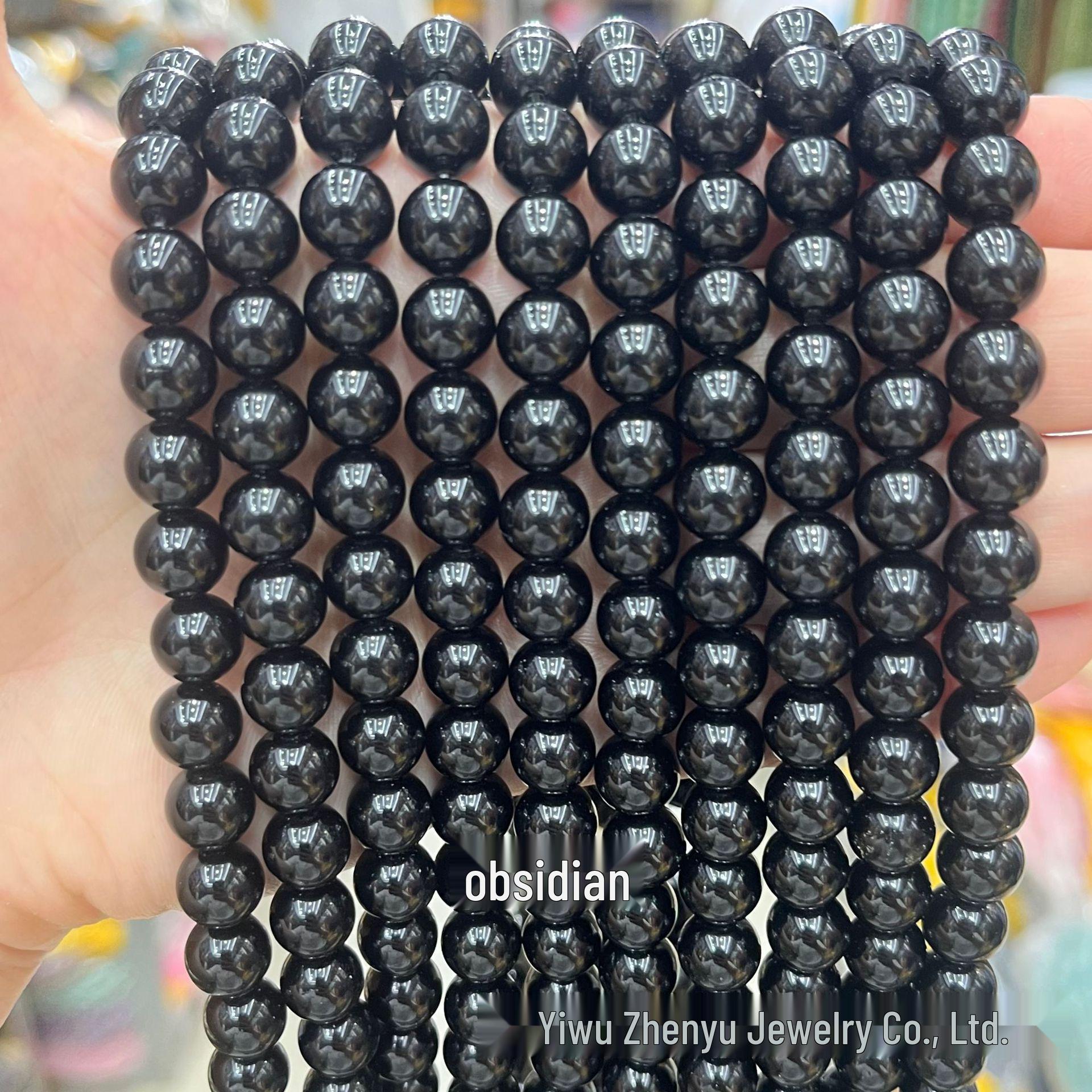

Silver Obsidian Round Beads for DIY Bracelet Jewelry Making Accessories 4mm (~90 beads)