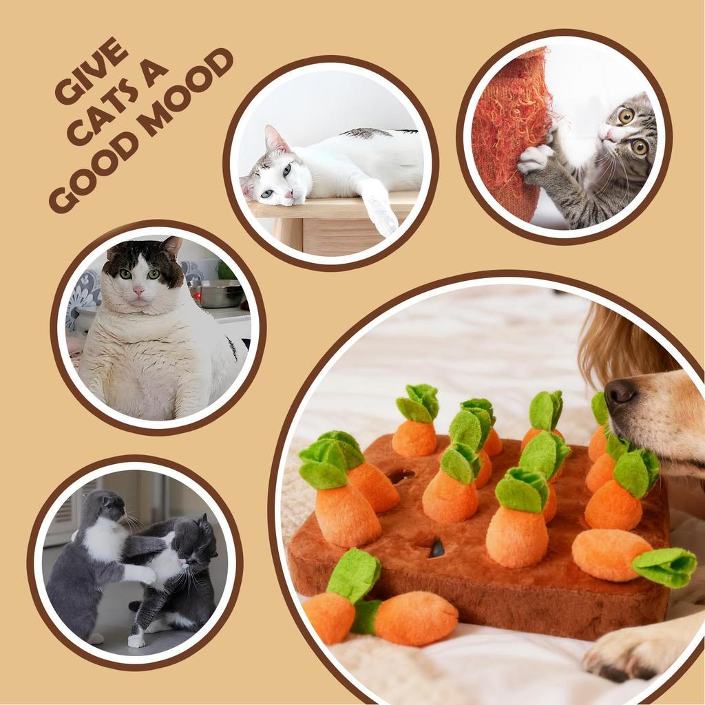 Dog Enrichment Toys Safe Long Lasting Carrot Shape Feeders Treat Dispensing Dog Toy For Puppy Pet Indoor Outdoor Home Snack Play