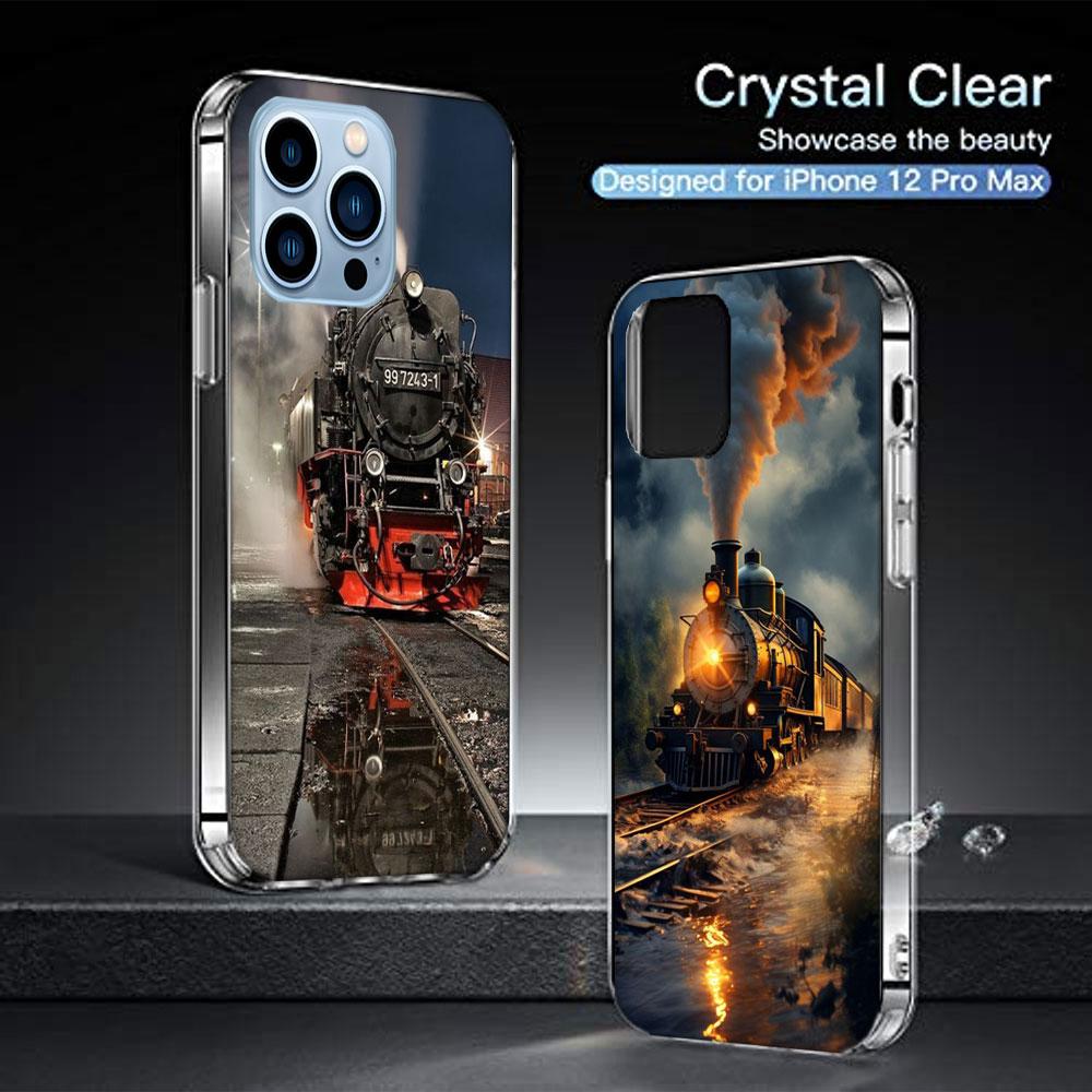 Steam Train Cases Phone Case For Iphone 17E 16E 17 Air 16 Pro Max 15 Pro 14 Plus 11 13 12 Mini Cover Cases Compatible with Suita