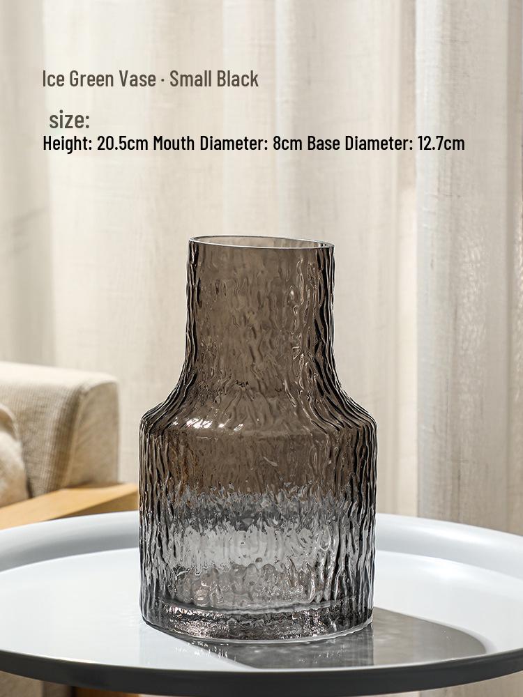Trendy Transparent Glass Hydroponic Flower Vase for Fresh Roses - Elegant Living Room/Dining Table Decor