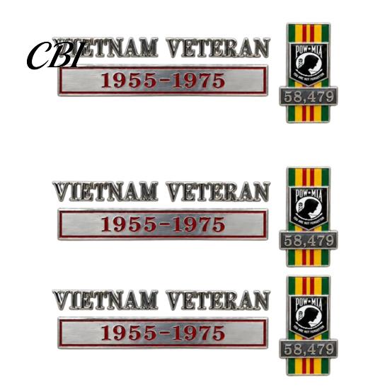 Metal Car Emblem for Veterans Veteran Emblem, Gulf War Service Badge Truck SUV, Military Rustproof Auto Decal Bumper Tailgate, 1990-1991 Heavy