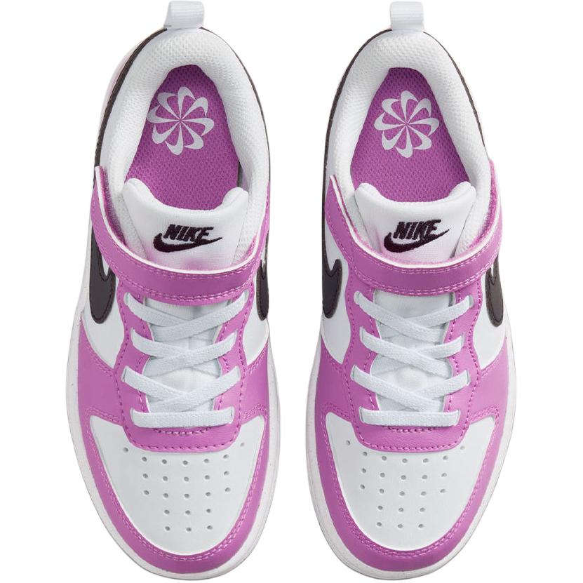 Nike Court Borough Low top Skateboard Shoes Pink White Kids' DV5457-136