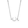 Y2K Shiny Star Necklace for Women Silver Color Crystal Pendant Clavicle Chain Necklace Set Fashion New Trendy Party