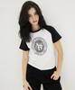 AWESOME STUDIO Circle Symbol Raglan Short Sleeve T-Shirt White