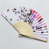 Japanese Floral Hand Fan for Music Festival Dance Gift Performances Home