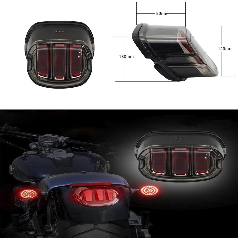 Motorcycle Eagle Claw LED Light Smoke Tail Light 12V License Plate Rear Lamp For Dyna Super Wide Glide Low Rider Fat Bob
