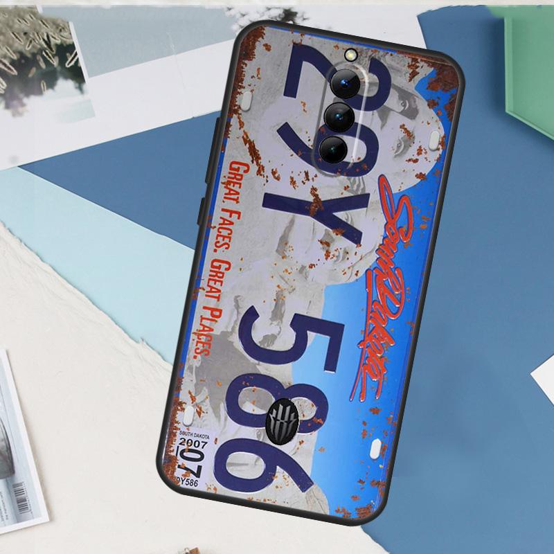 

Retro Funny License Plate Case For ZTE Nubia Red Magic 10 9 8 8S 9S 10S 11 Pro Plus 6 7 6S 7S Pro 5G 6R 10 Air Cover Red Magic 6Pro