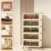 70-90cm No-Install Folding Storage Cabinet for Home, Living Room, Bedroom, Multi-layer Wardrobe, Sundries Organizer.