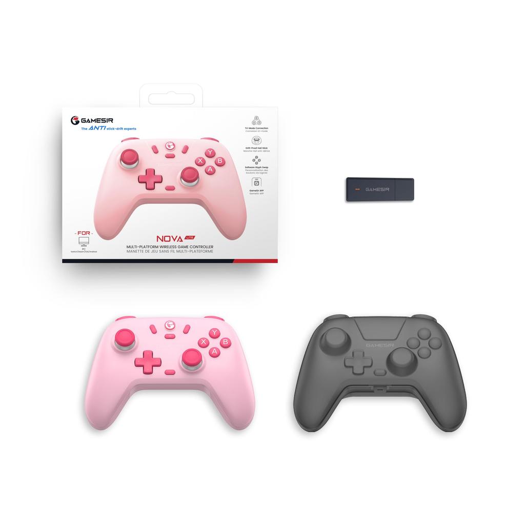 GameSir Nova Lite Wireless Controller Bluetooth Gamepad for Windows and Steam Decks Hall Effect Turbo and Rumble Vibration Nova Lite - 2.4G & PC,