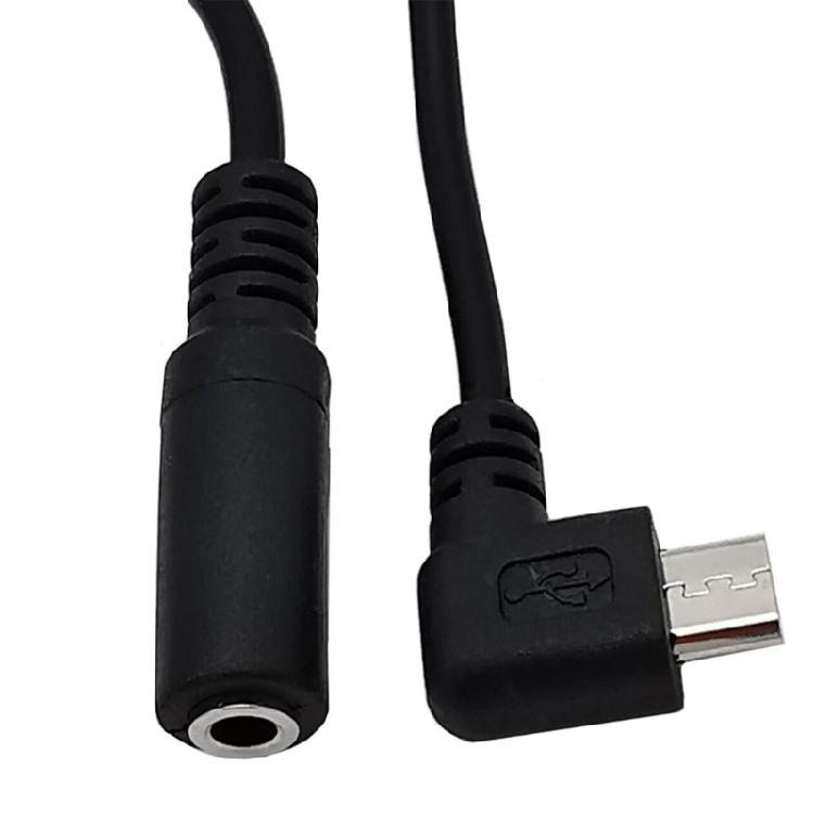 Micro USB to 3.5mm Jack Audio Adapter Cable Right Angled Micro USB Male Cord
