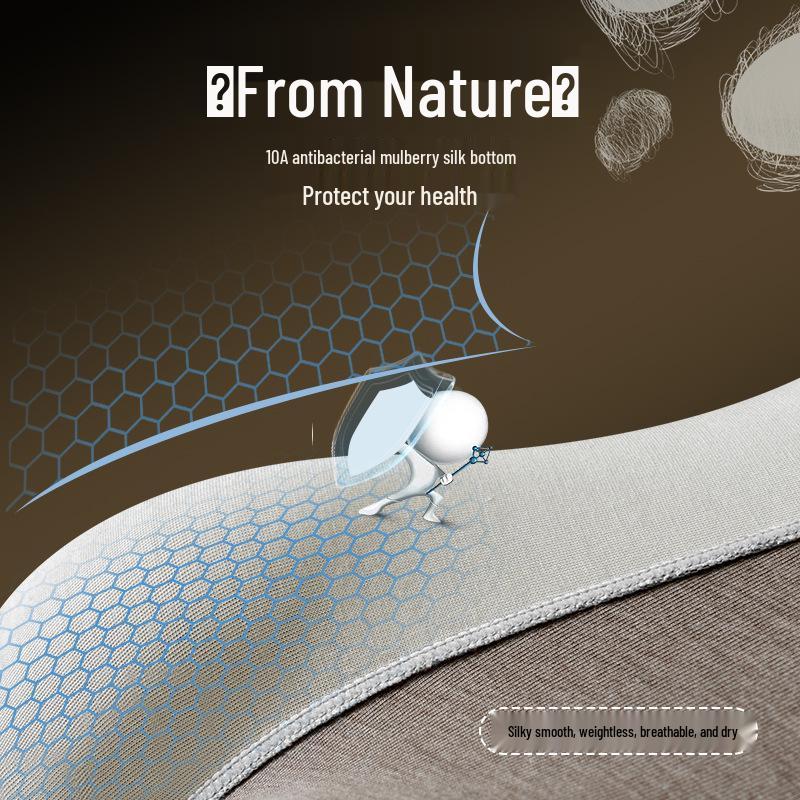 Men's Brushed Seamless Winter Boxer Briefs – Soft, Warm, Antibacterial Silk Trunks