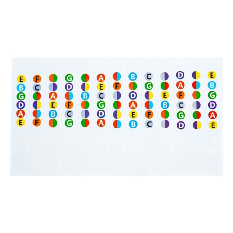 Guitar Fret Stickers Beginner Learning Fretboard Stickers Guitar Note Stickers Chord Stickers Fret Map Sticker for Kids
