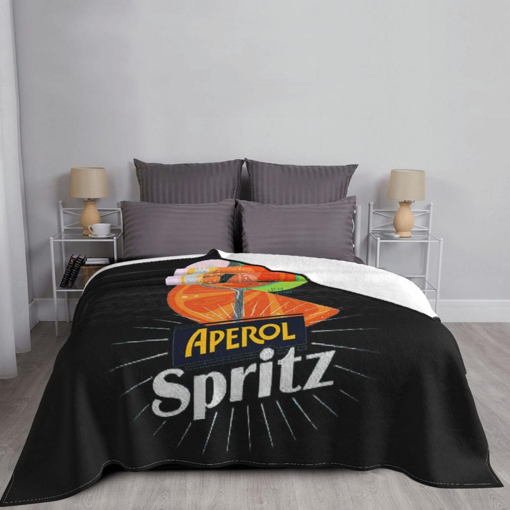 Colorful - APEROL SPRITZ Blanket Soft Warm Flannel Throw Blanket Bedding for Bed Living Room Picnic Travel Home Sofa