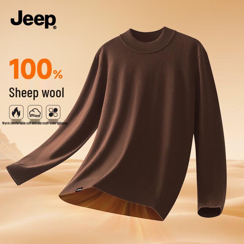 

JEEP Men s 100% Merino Wool Half-Turtleneck Sweater M