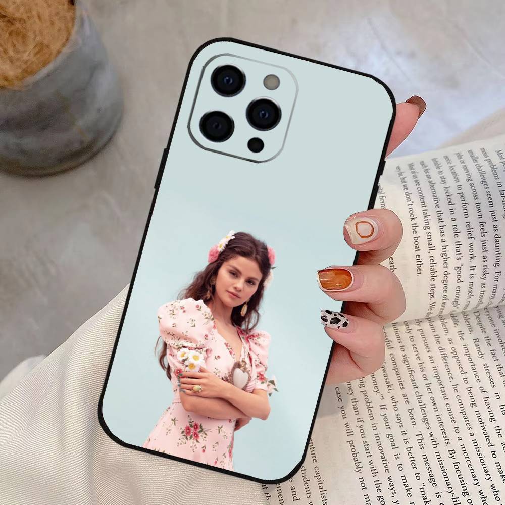 S-Selena G-Gomez Singer Phone Case For iPhone 17,16,15,14,13,12,11 Plus,Pro Max,XS,Soft Silicone Black Cover