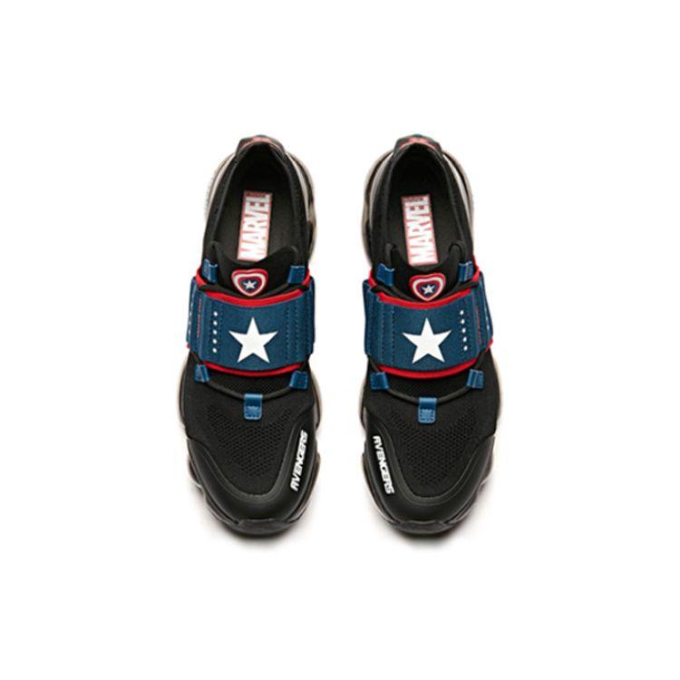 Anta Marvel X Captain America Shock Absorbing Non-Slip Low-Top Running Shoes Men Running Shoes Blue 91835509-11