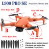L900 Pro SE Mini Drone Original Propellers Spare Part for L900pro Se Paddles Drone Arm Replacement Accessories