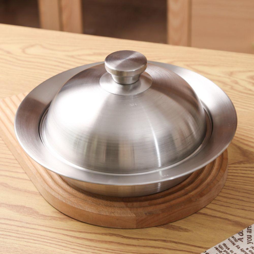 Deepened Flying Disc Steamer Rust-proof Steaming Plate Unique Steaming Rack  Egg Custard