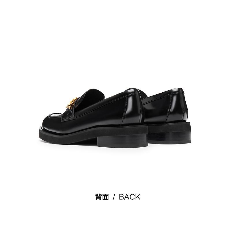 Sijiatu Spring New Four Convenience Jazz Fu Shoes, Coarse Heel Small Leather Shoes, Women's Single Shoes 9UL01AA5
